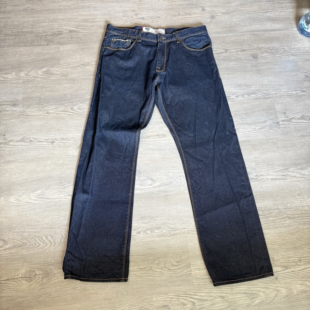 Artful Dodger Jeans Mens Straight Blue Raw Selvedge Denim 36x32